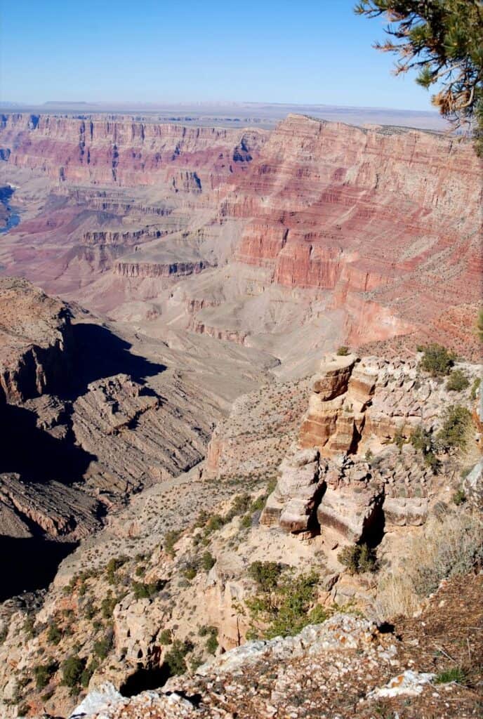 layers of rock in the geological wonder of the grand canyon in arizona
